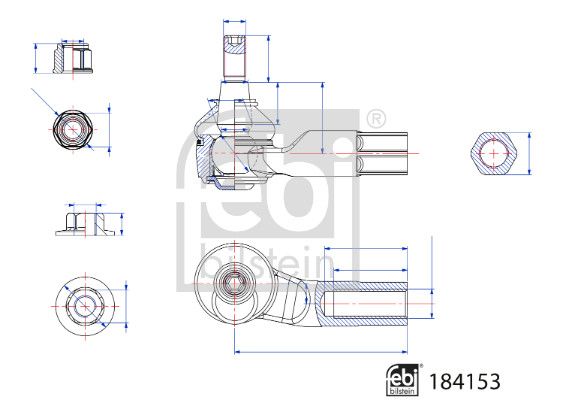 Końcówka drążka kierowniczego poprzecznego FEBI BILSTEIN 184153