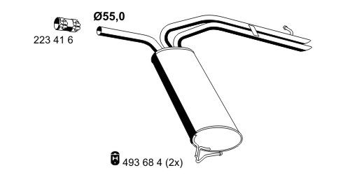 Tłumik końcowy ERNST 048071