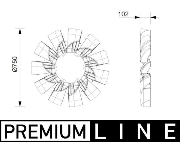 Paleta ventilator, racire motor MAHLE BEHR *** PREMIUM LINE *** CFW 99 000P