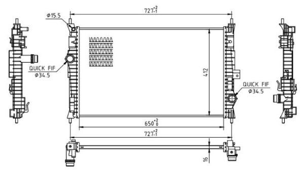 Radiator, racire motor MTR 13054882