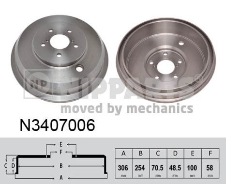 Bęben hamulcowy NIPPARTS N3407006