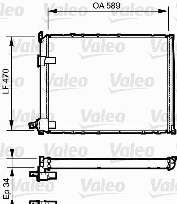 Chłodnica, układ chłodzenia silnika VALEO 730548