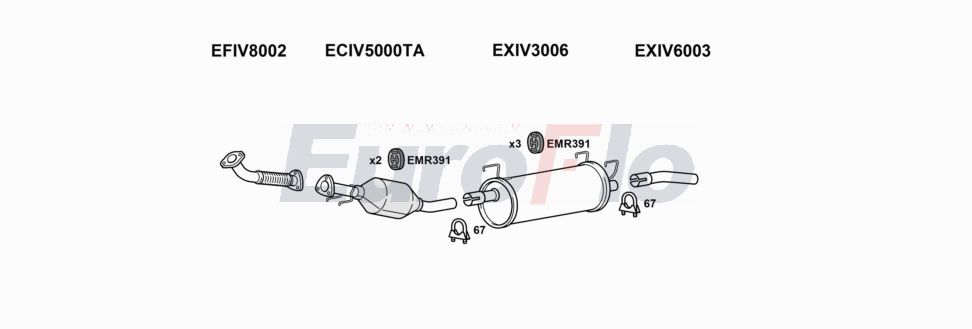 Układ wydechowy EUROFLO IVDAI30D7005A00