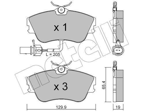 set placute frana,frana disc METELLI 22-0164-1