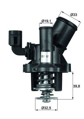 Termostat, chladivo MAHLE TM 17 98