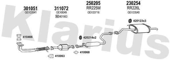 Układ wydechowy KLARIUS 120073E