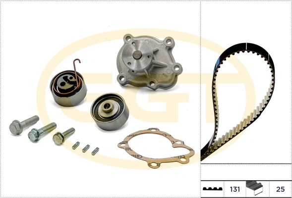 Set pompa apa + curea dintata GGT KPA20137