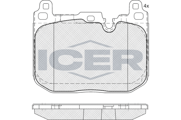 Zestaw klocków hamulcowych, hamulce tarczowe ICER 182093-208
