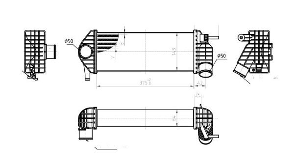 Intercooler, compresor MTR 13054361