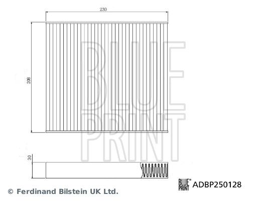 Filtru, aer habitaclu BLUE PRINT ADBP250128