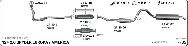 Układ wydechowy IMASAF 320500001