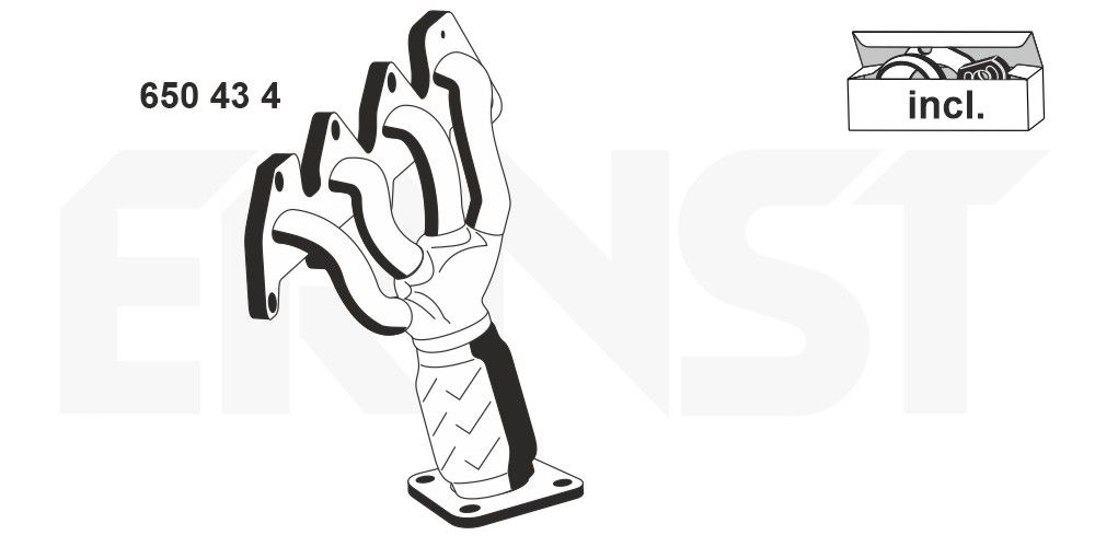 Galerie, sistem de esapament ERNST 650434