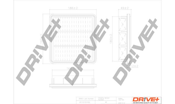 Filtr powietrza DR!VE+ DP1110.10.0162
