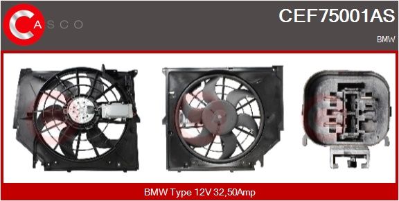 Elektromotor, větrák chladiče CASCO CEF75001AS