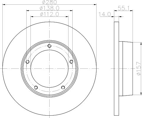 Tarcza hamulcowa MINTEX MDC752