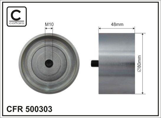 Vratná/vodicí kladka, klínový žebrový řemen CAFFARO 500303