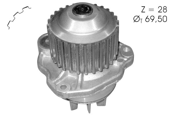 Pompe à eau, refroidissement du moteur
