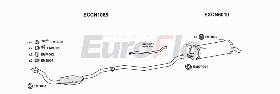 Układ wydechowy EUROFLO CNXAN20D1004C
