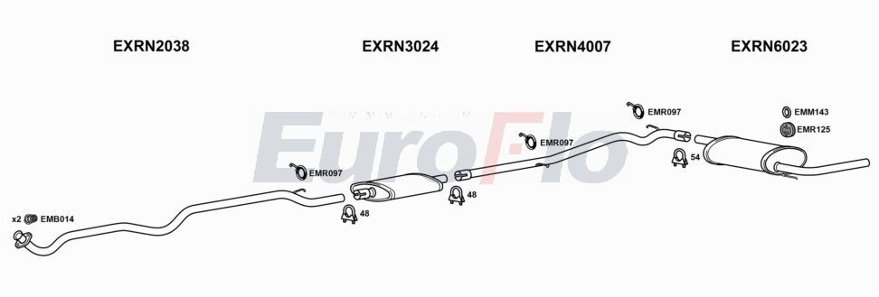 Układ wydechowy EUROFLO RNTRA177001A00