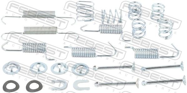 Zestaw akcesoriów, szczęki hamulcowe hamulca postojowego FEBEST 2504-4007R-KIT