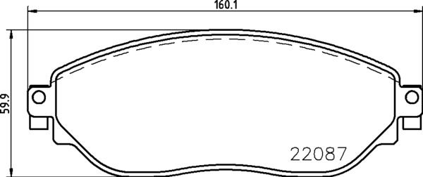 Zestaw klocków hamulcowych, hamulce tarczowe BREMBO P 59 082