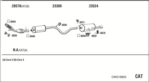Układ wydechowy WALKER CIK019855