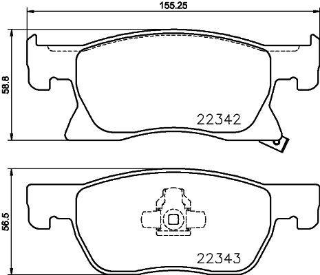 Sada brzdových destiček, kotoučová brzda HELLA PAGID 8DB 355 024-771