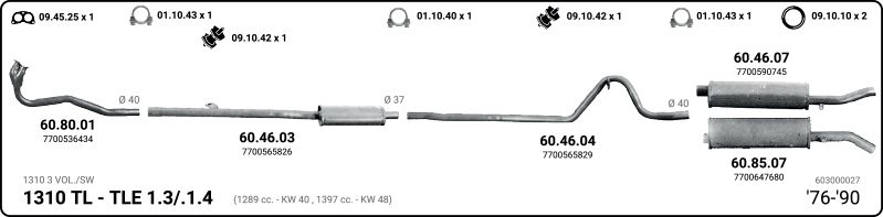 Układ wydechowy IMASAF 603000027