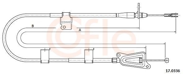 Tažné lanko, parkovací brzda COFLE 17.0336