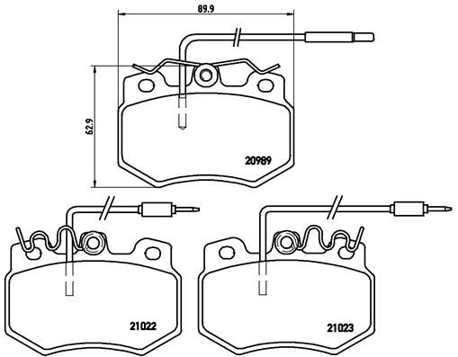 Zestaw klocków hamulcowych, hamulce tarczowe BREMBO P 61 031