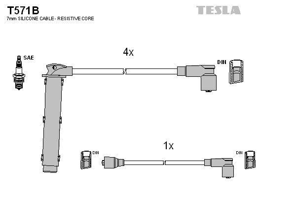 Set cablaj aprindere TESLA T571B