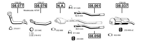 Układ wydechowy ASMET PE081535