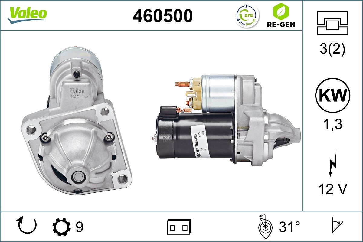 starter VALEO RE-GEN REMANUFACTURED 460500