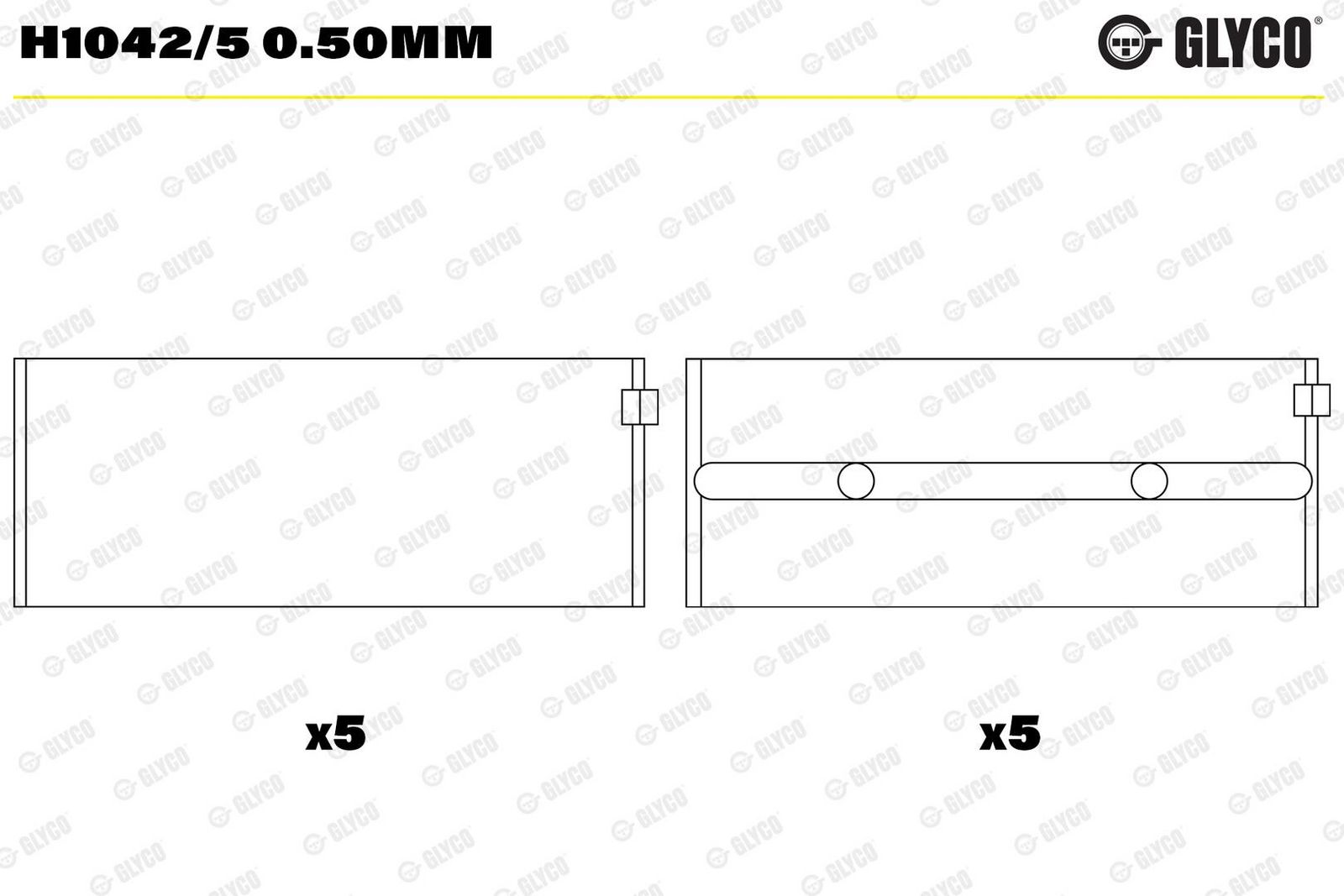 Cuzinet arbore cotit GLYCO H1042/5 0.50mm