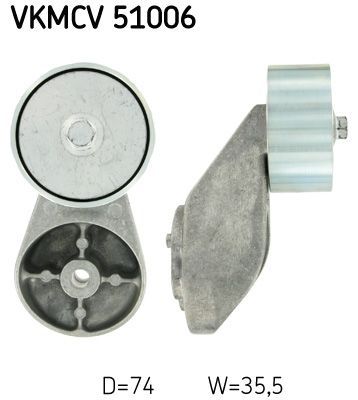 rolka kierunkowa / prowadząca, pasek klinowy zębaty SKF VKMCV 51006