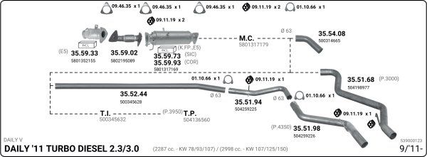 Układ wydechowy IMASAF 539000123