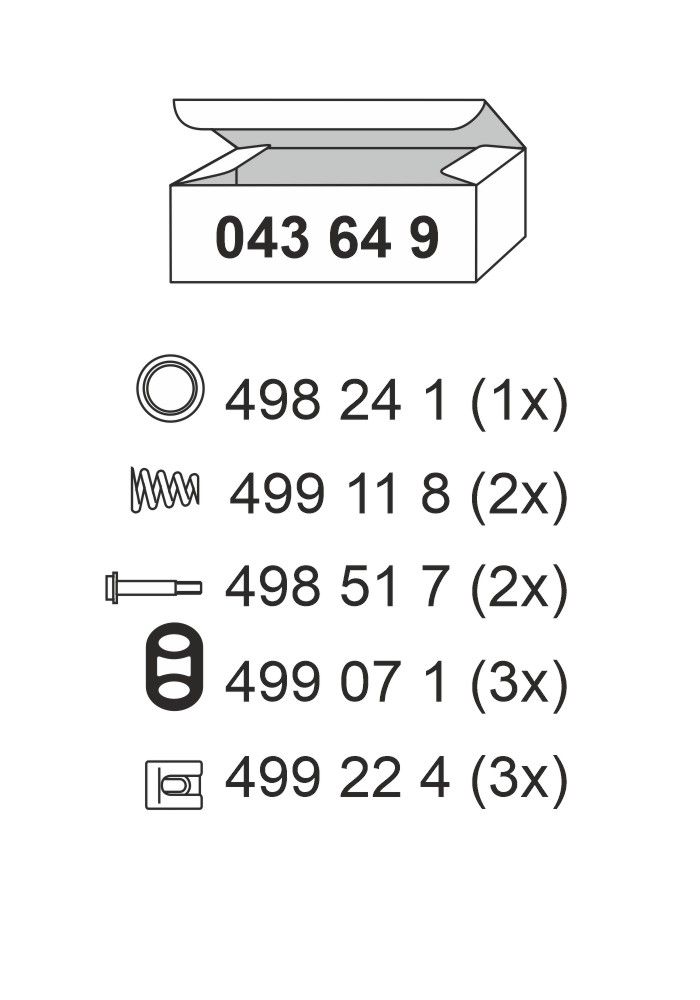 Set montare, toba esapament ERNST 043649