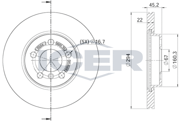 Tarcza hamulcowa ICER 78BD0046-2