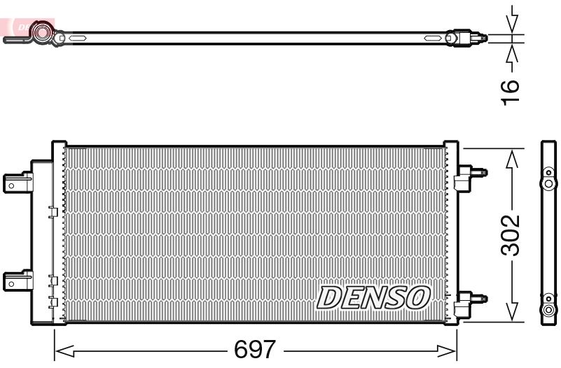 Kondenzátor, klimatizace DENSO DCN20044