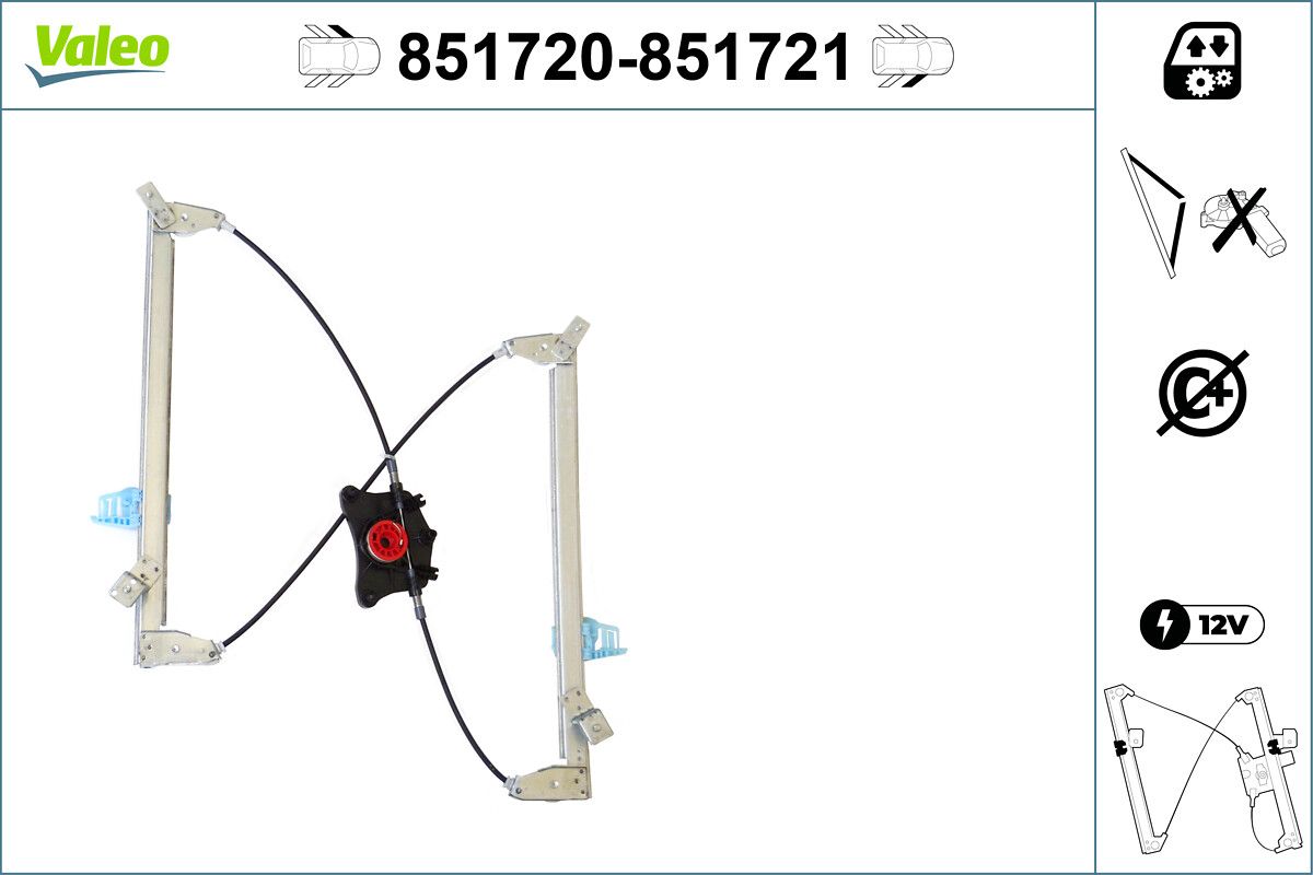 Mecanism actionare geam VALEO 851720