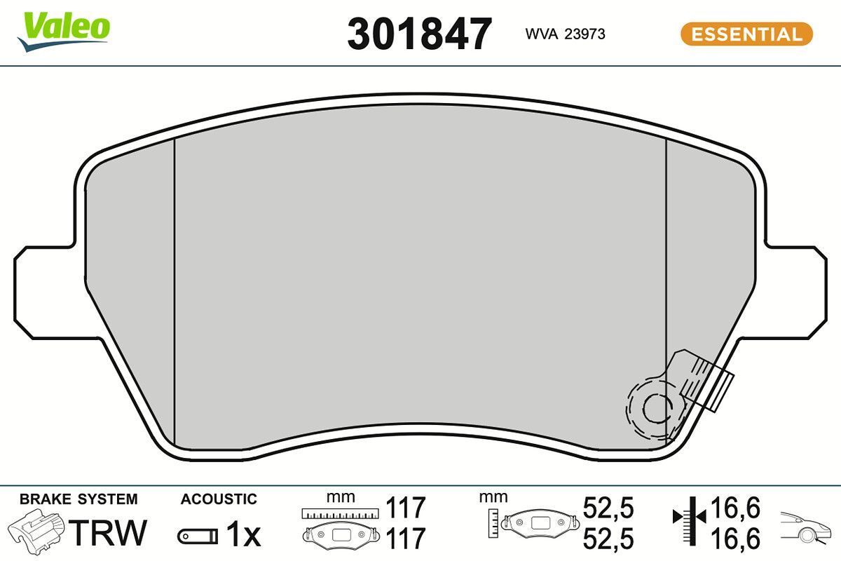 Комплект тормозных колодок, дисковый тормоз