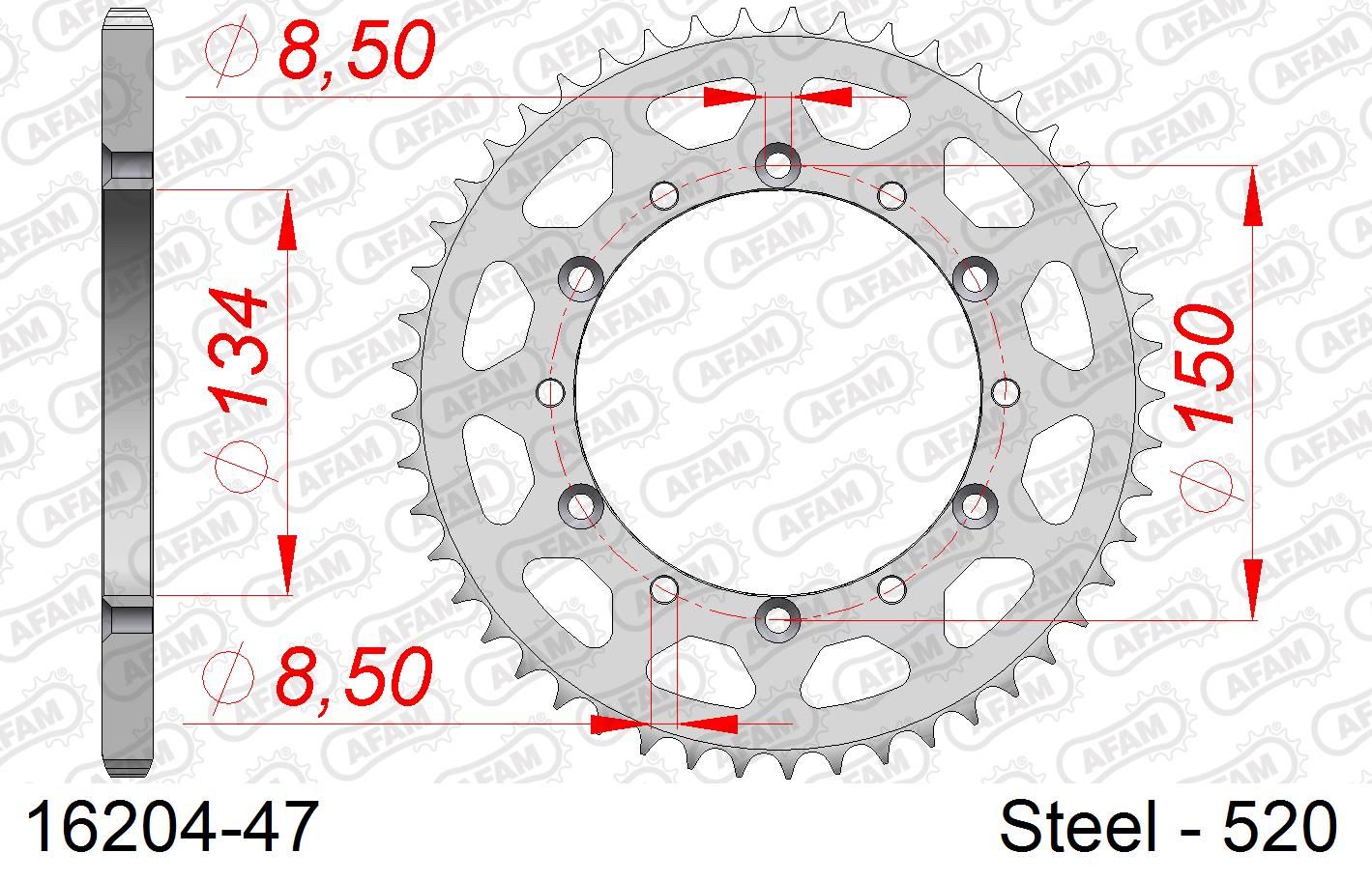 Roata dintata AFAM 16204-47