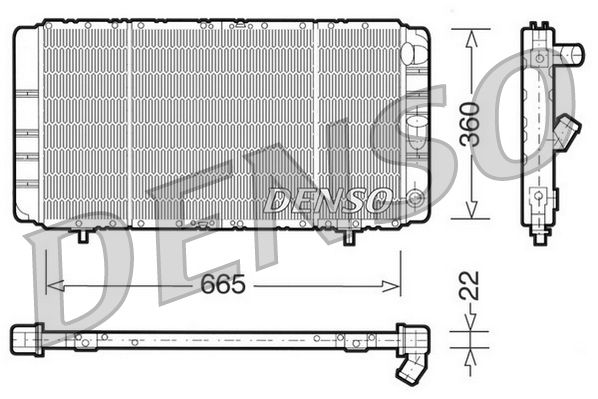 Chłodnica, układ chłodzenia silnika DENSO DRM23020