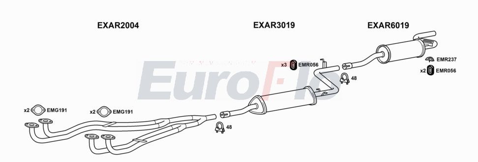 Układ wydechowy EUROFLO AR33151011