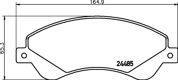 Sada brzdových destiček, kotoučová brzda HELLA PAGID 8DB 355 012-771