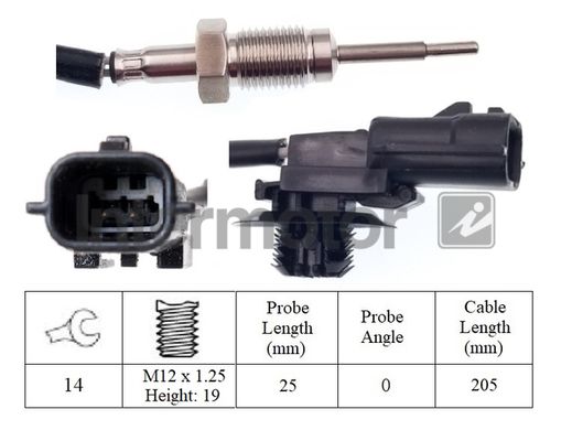 czujnik, temperatura spalin INTERMOTOR 27124