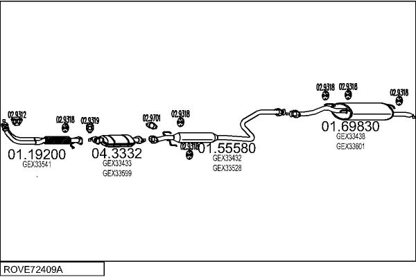 Układ wydechowy MTS ROVE72409A003233