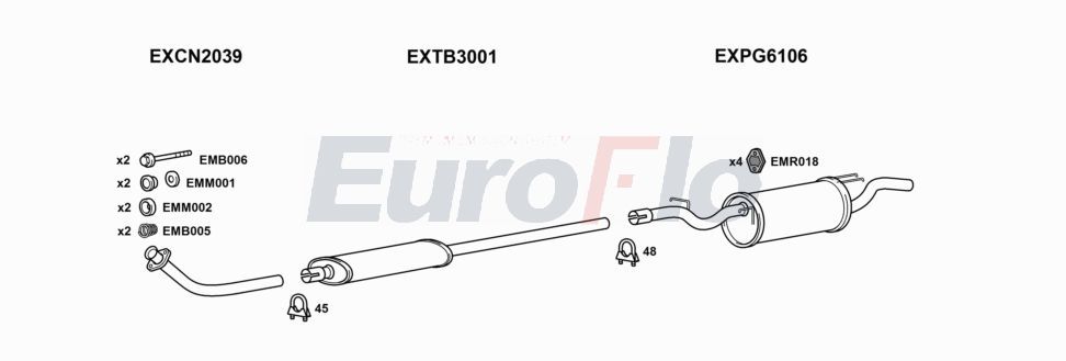 Układ wydechowy EUROFLO TBSAM131001B