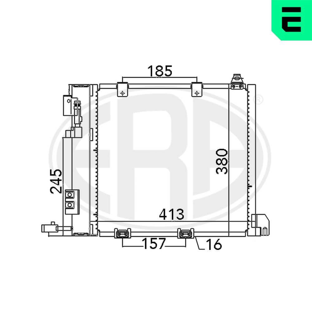 Kondenzátor, klimatizace ERA 667011