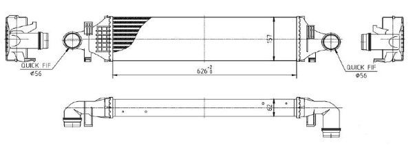 Intercooler, compresor MTR 13054606